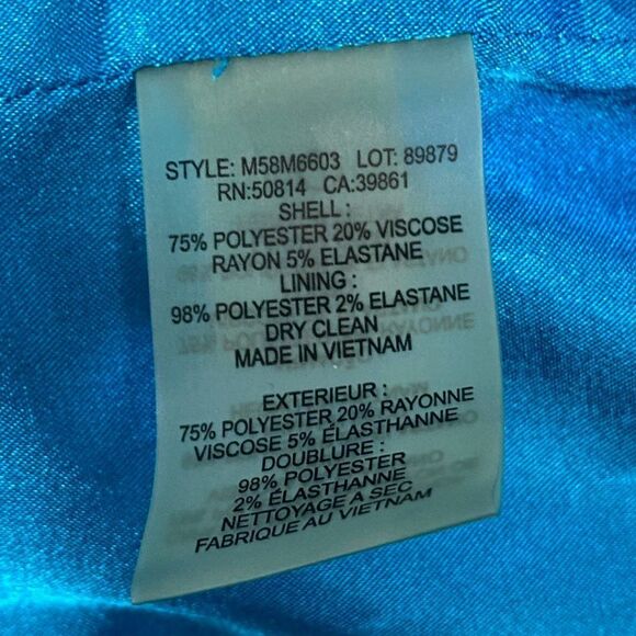 Tahari women's Navy Blue Lined Sleeveless Peplum Sheath Dress US 2 - Picture 9 of 9